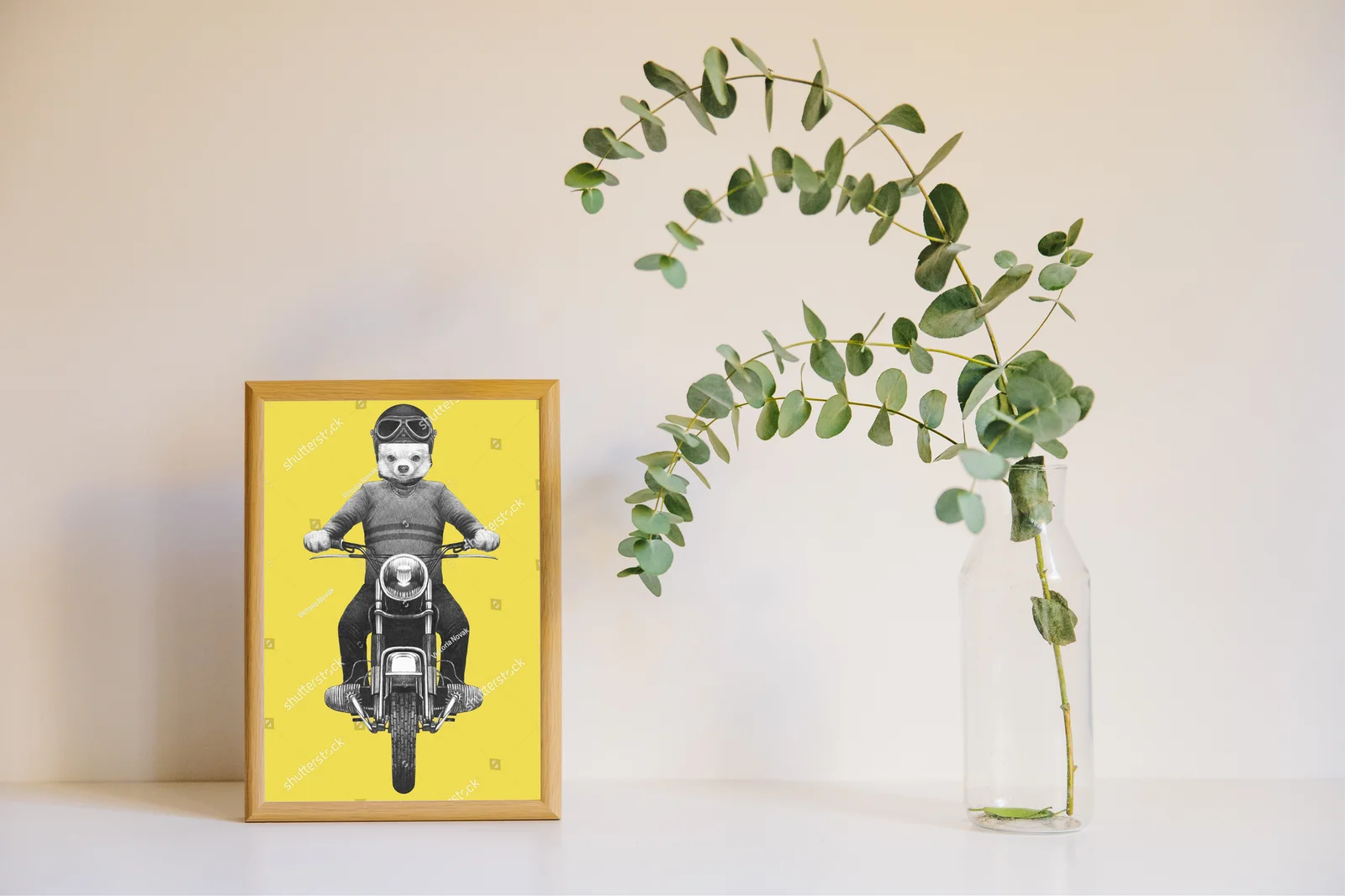 Chihuahua na motocyklu w sentymentalnym stylu