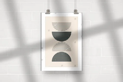 Minimalistyczna geometria w odcieniach beżu