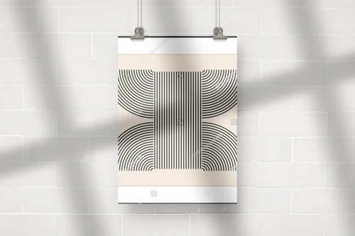 Geometria lat 20. w pastelowych barwach