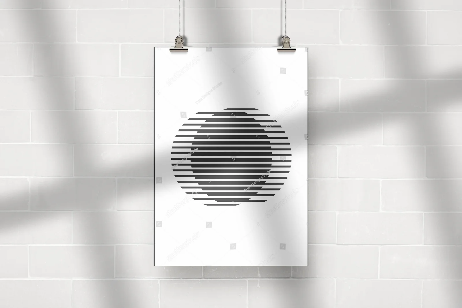 Minimalistyczna geometryczna kompozycja inspirowana latami 20.