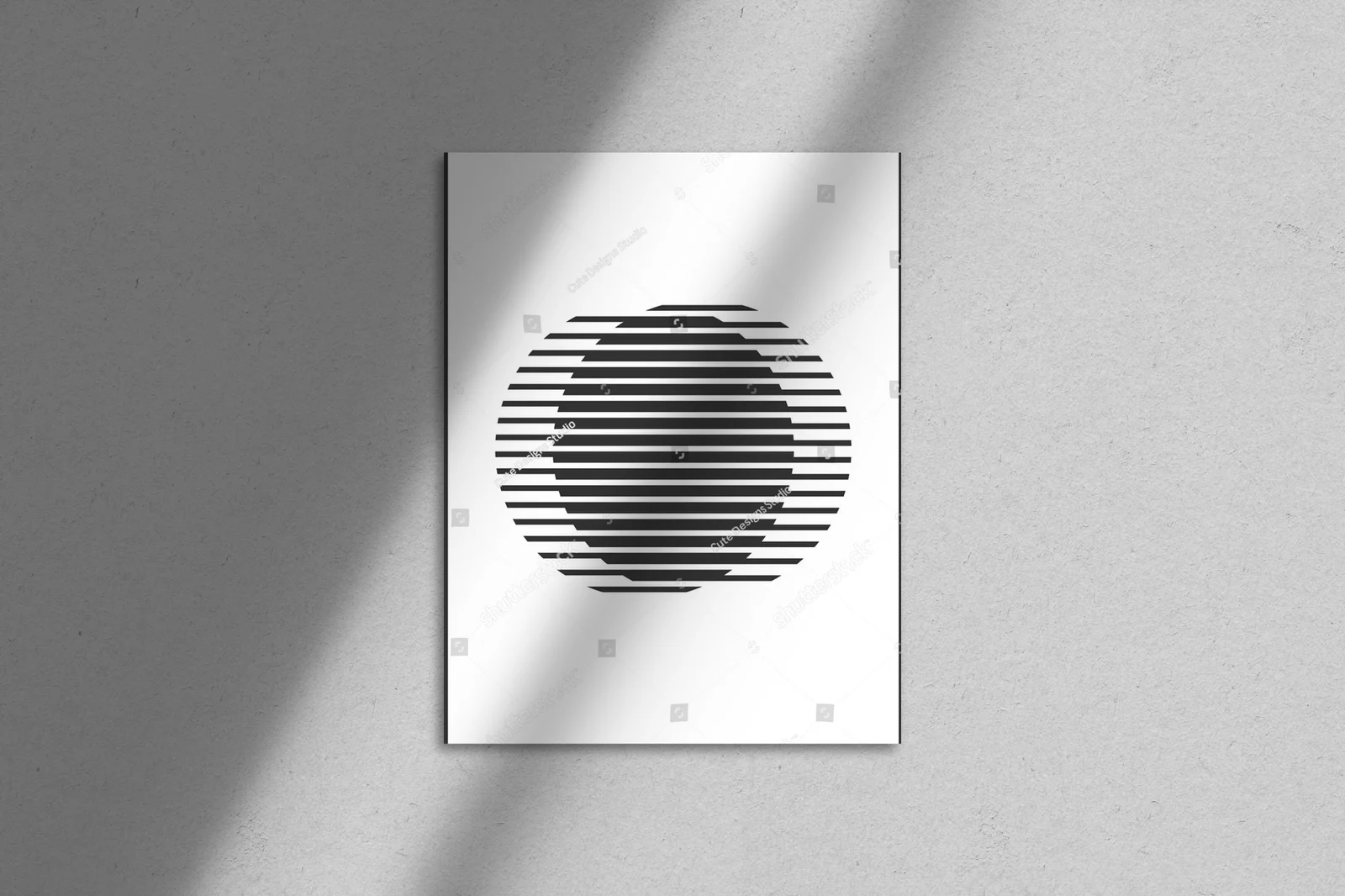 Minimalistyczna geometryczna kompozycja inspirowana latami 20.