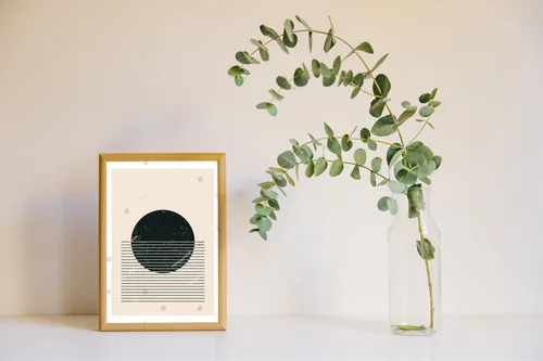 Minimalistyczne kształty w pastelowych odcieniach