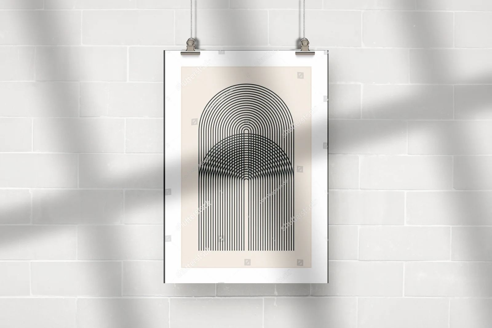 Minimalistyczny plakat w geometrycznych kształtach
