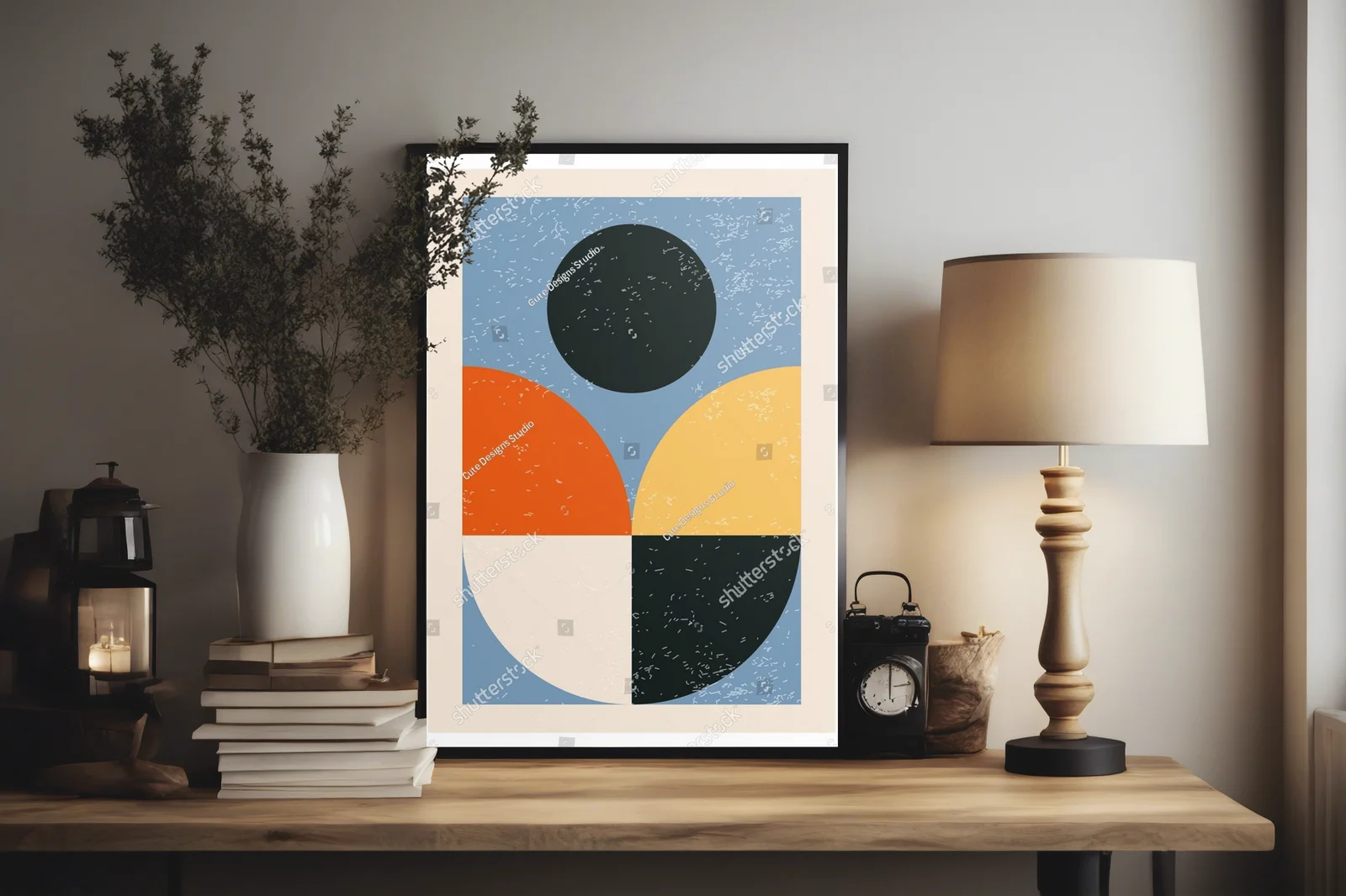 Dynamika geometria w pastelowych odcieniach