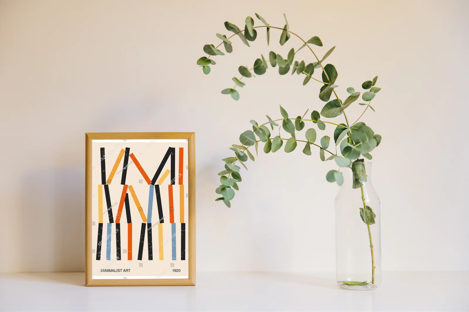 Elegancka geometryczna kompozycja w pastelowych tonach