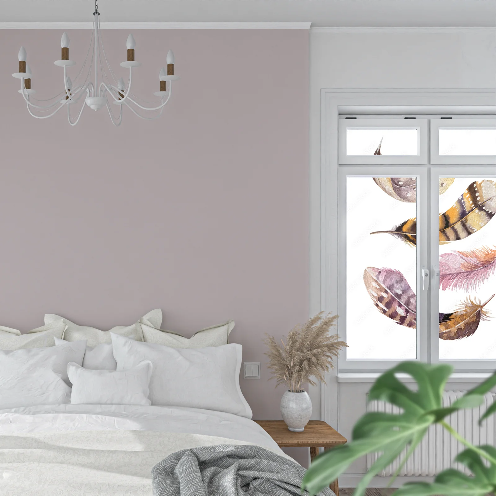 Żywe akwarelowe pióra w boho stylu ręcznie wykonane