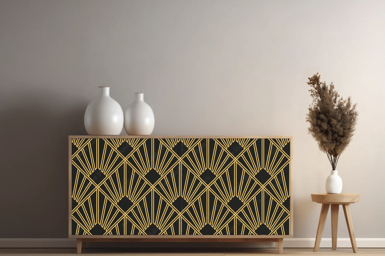 Elegancka harmonia Art Deco w ciemnych odcieniach