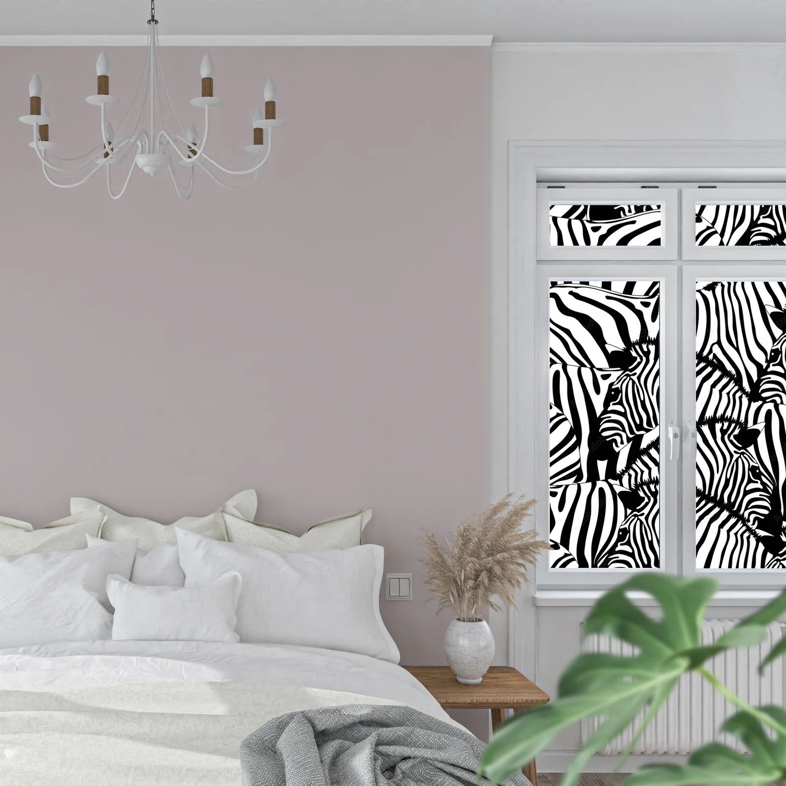 Elegancka zebra w monochromatycznych odcieniach