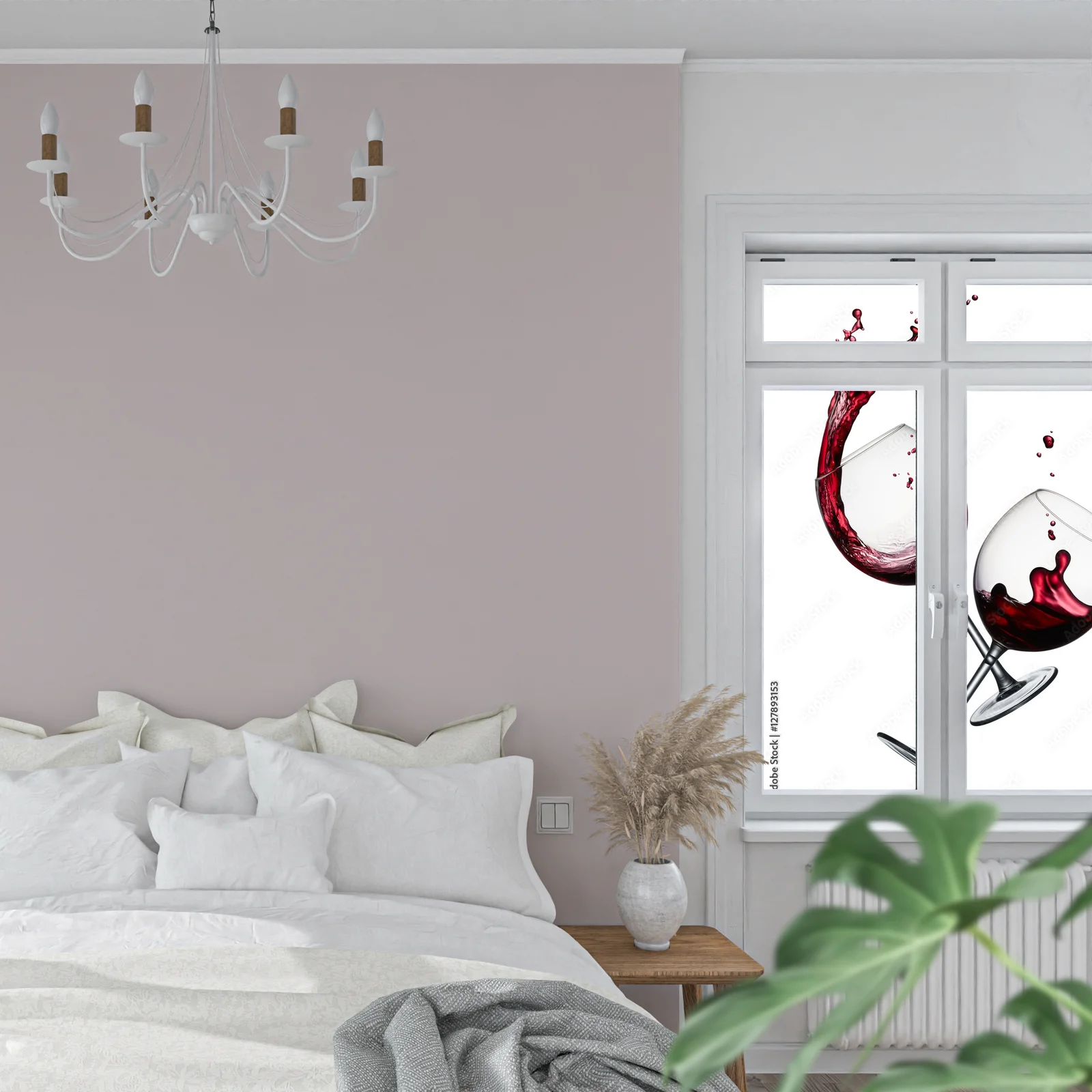 Elegancja czerwonego wina w minimalistycznym stylu