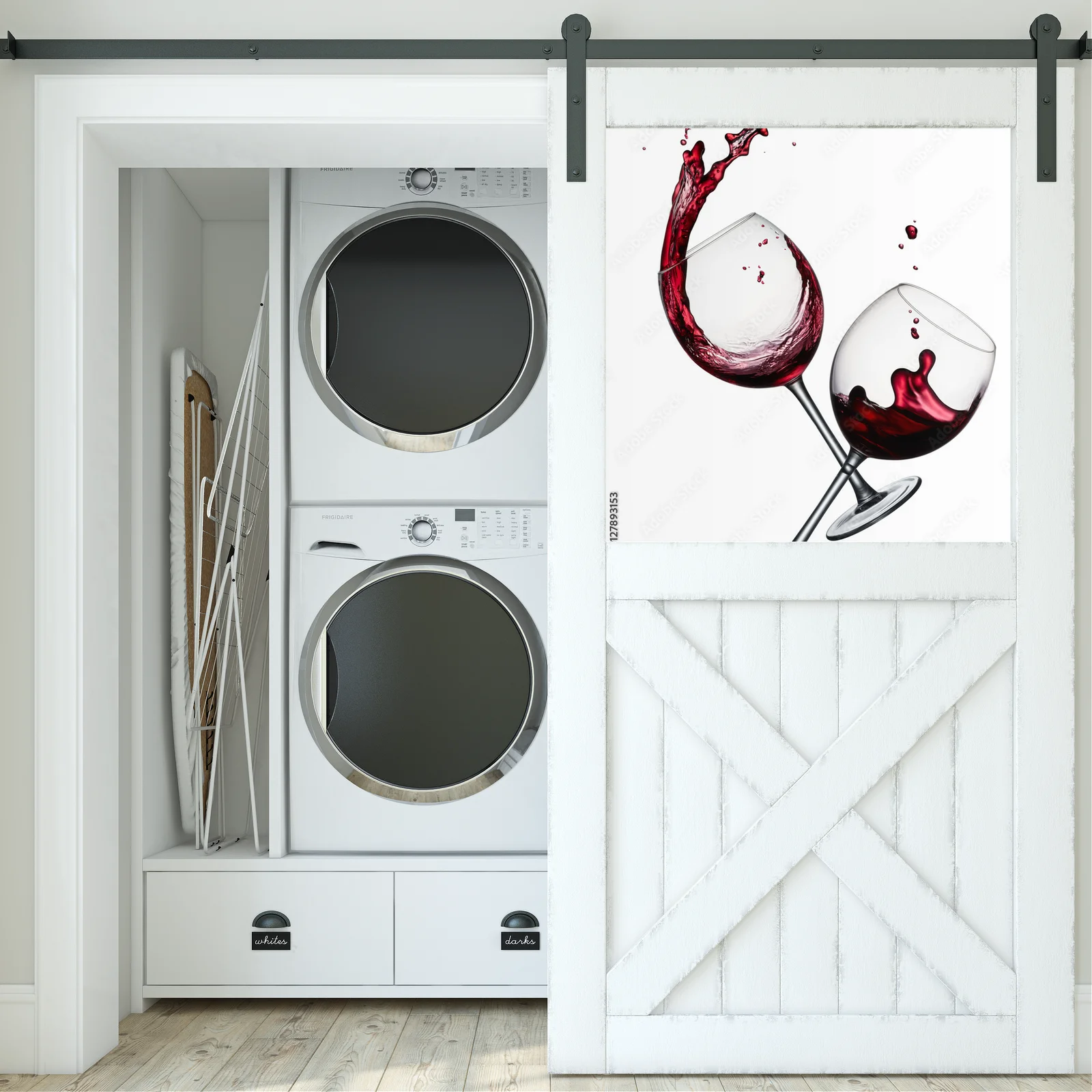 Elegancja czerwonego wina w minimalistycznym stylu