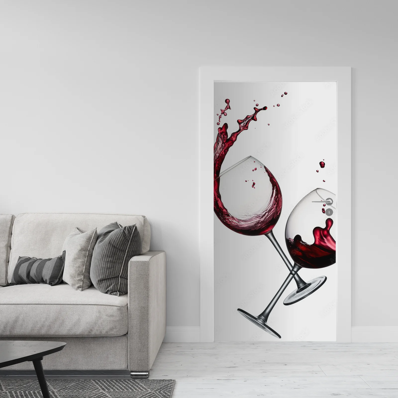 Elegancja czerwonego wina w minimalistycznym stylu