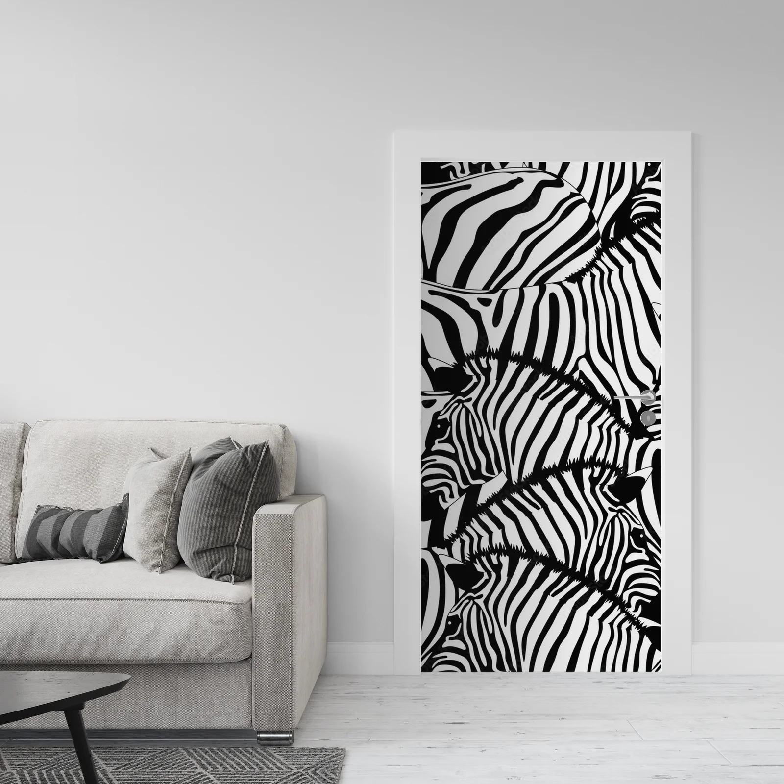 Elegancka zebra w monochromatycznych odcieniach