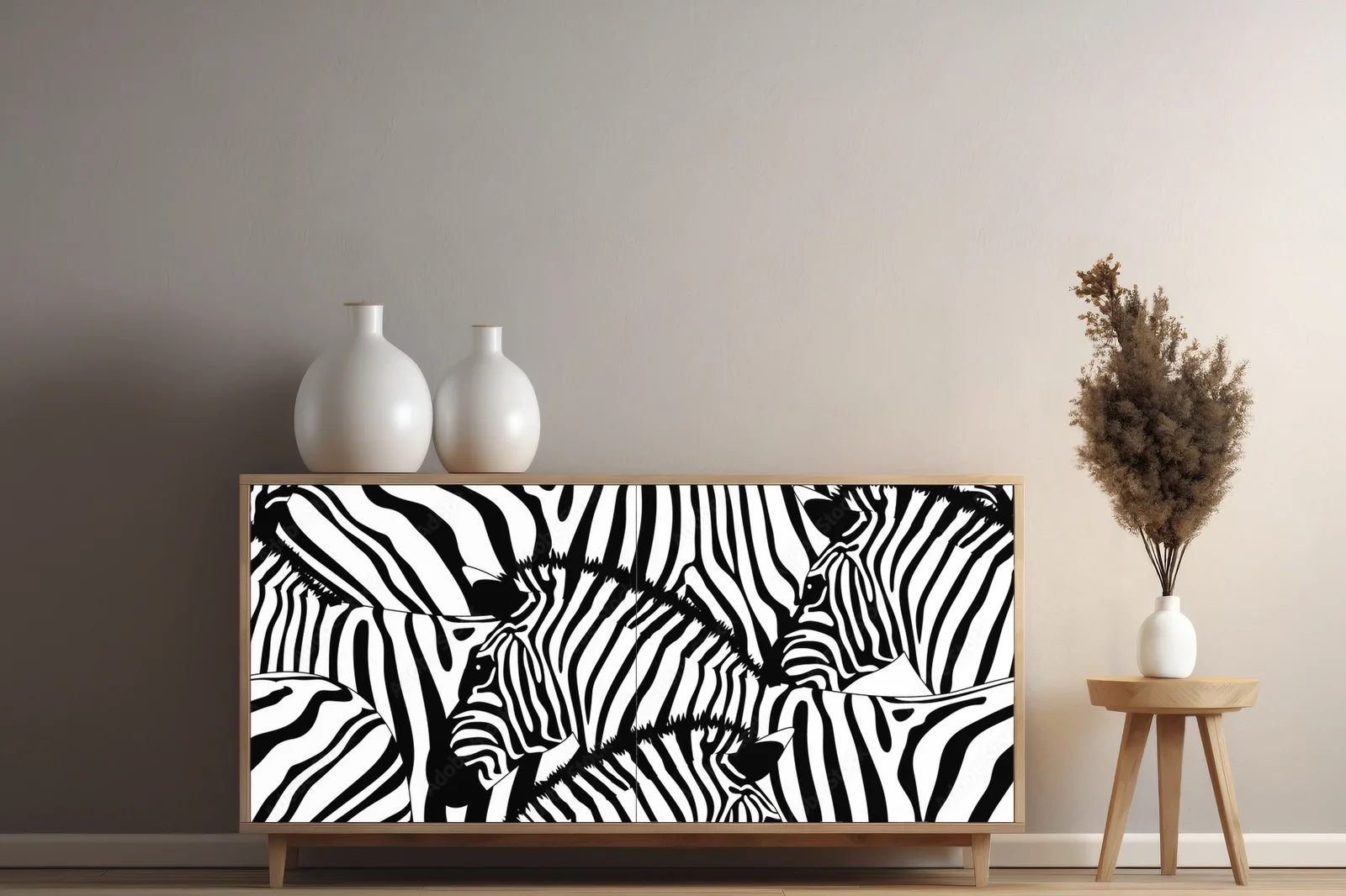 Elegancka zebra w monochromatycznych odcieniach