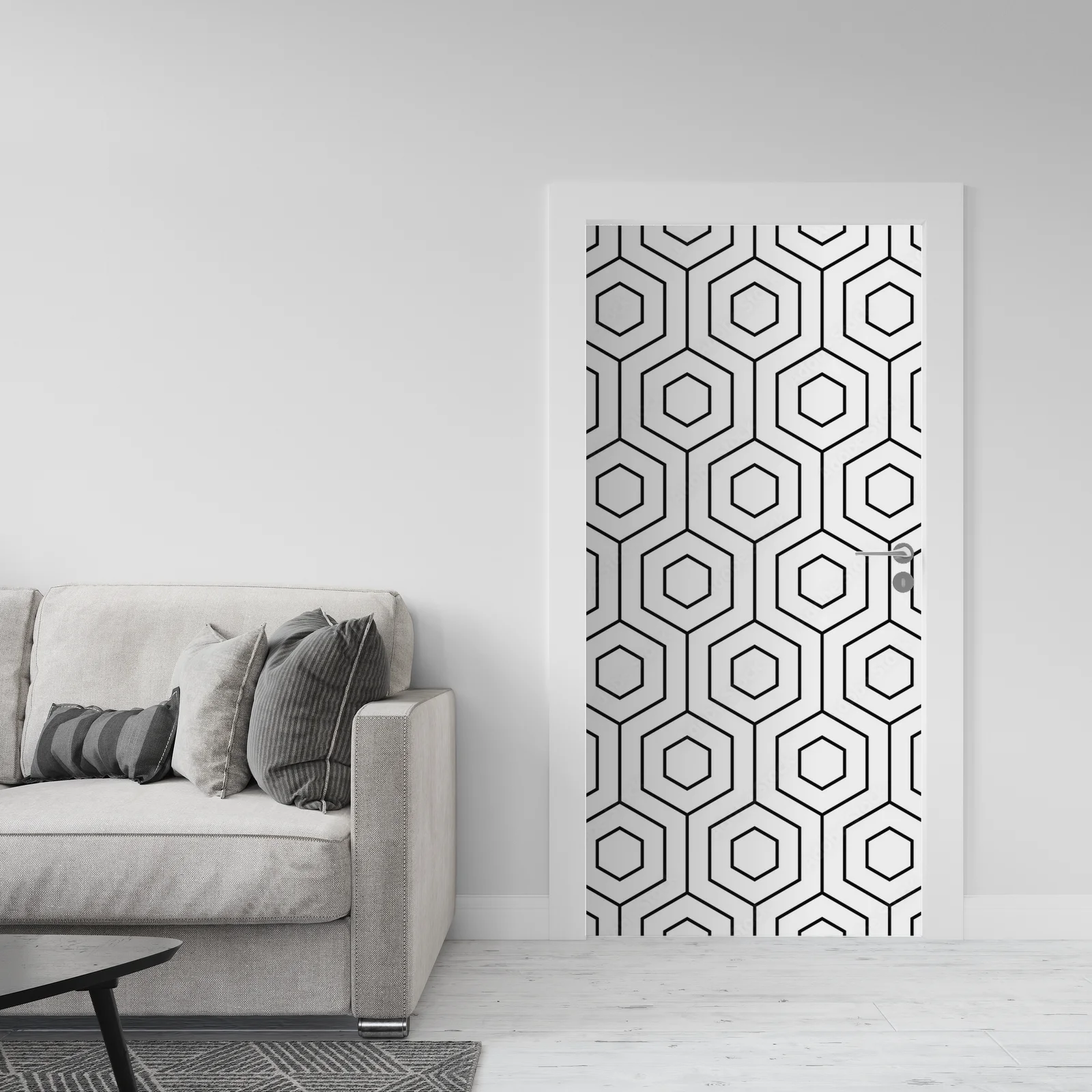 Monochromatyczna elegancja w geometrycznych formach