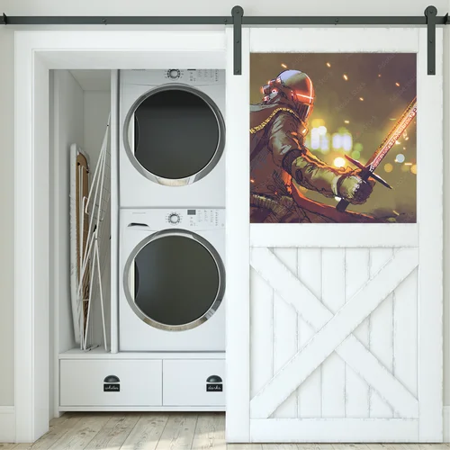 Kosmiczny rycerz w magicznej aurze