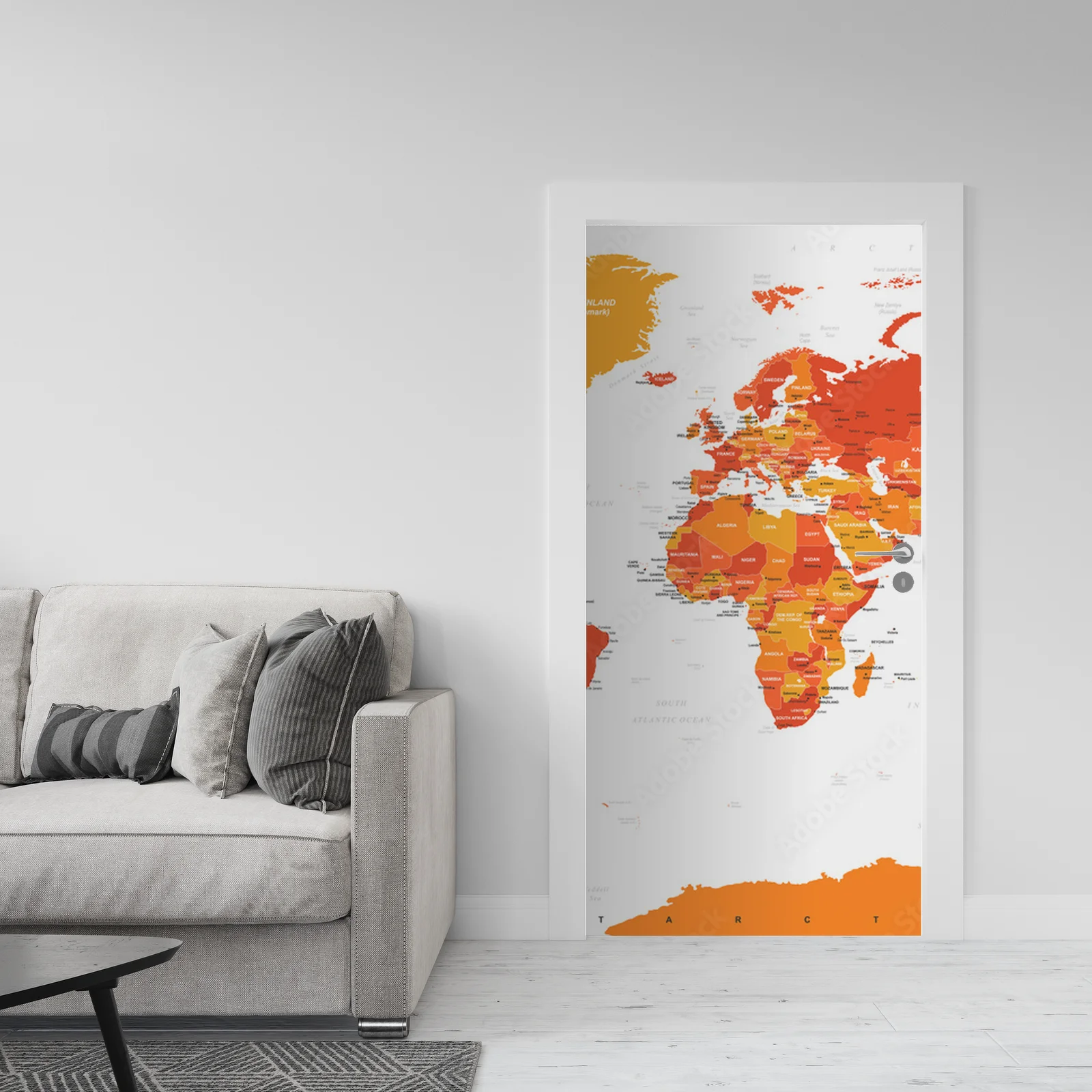 Radosna mapa świata w intensywnych kolorach