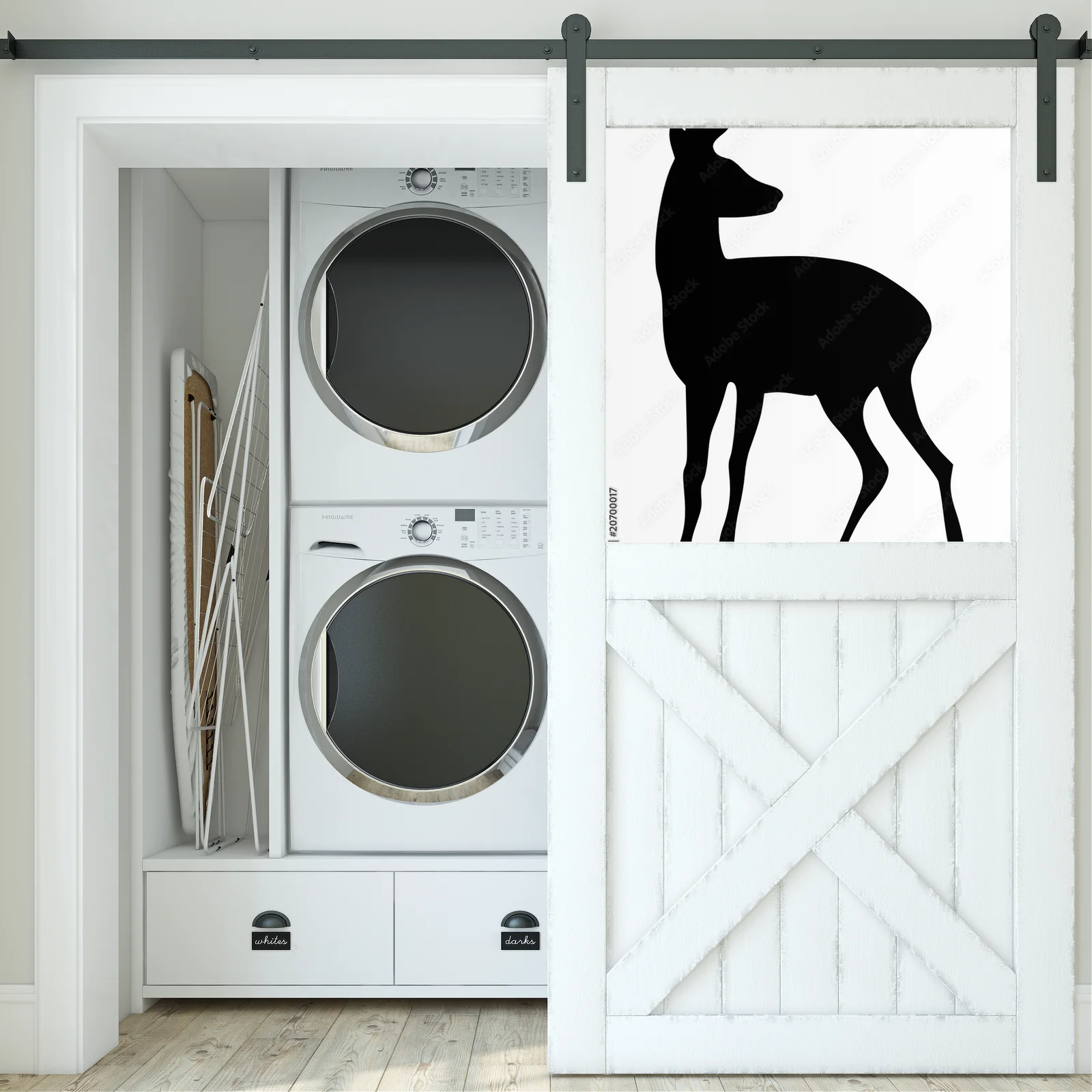 Elegancka sylweta sarny w minimalistycznej odsłonie