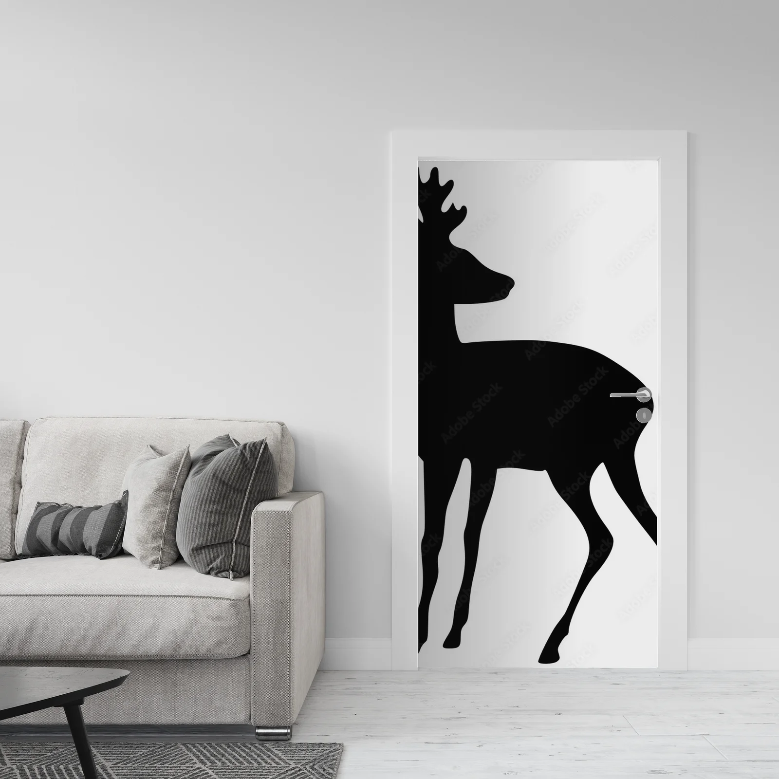 Elegancka sylweta sarny w minimalistycznej odsłonie