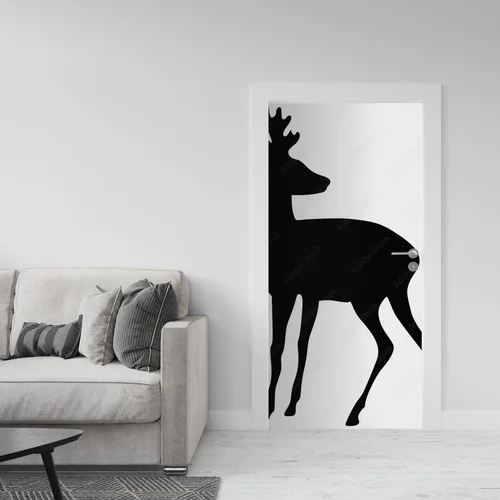 Elegancka sylweta sarny w minimalistycznej odsłonie