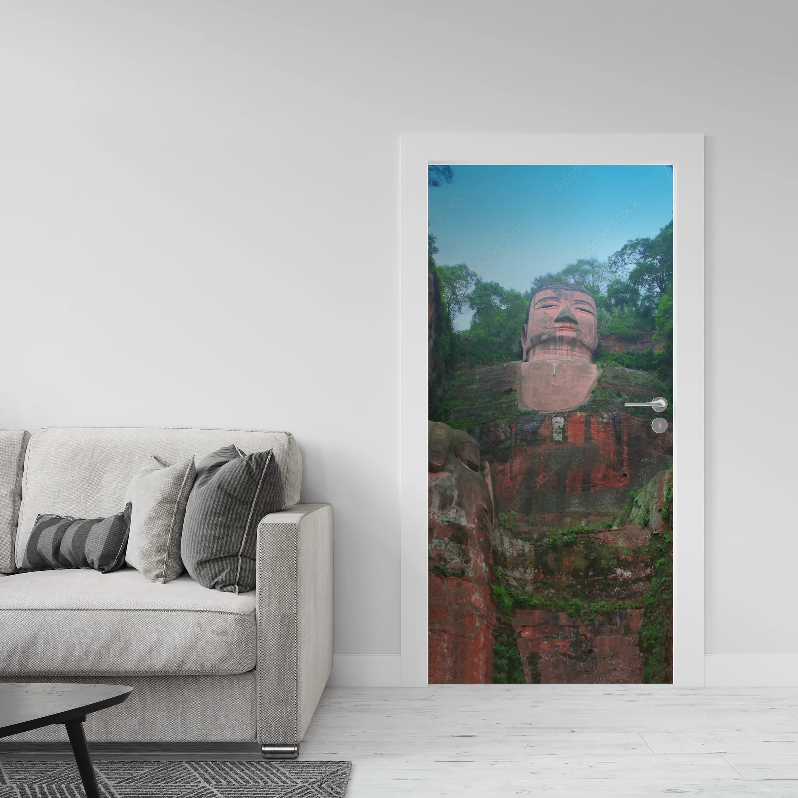 Sentymentalny majestatyczny Budda w harmonijnych odcieniach