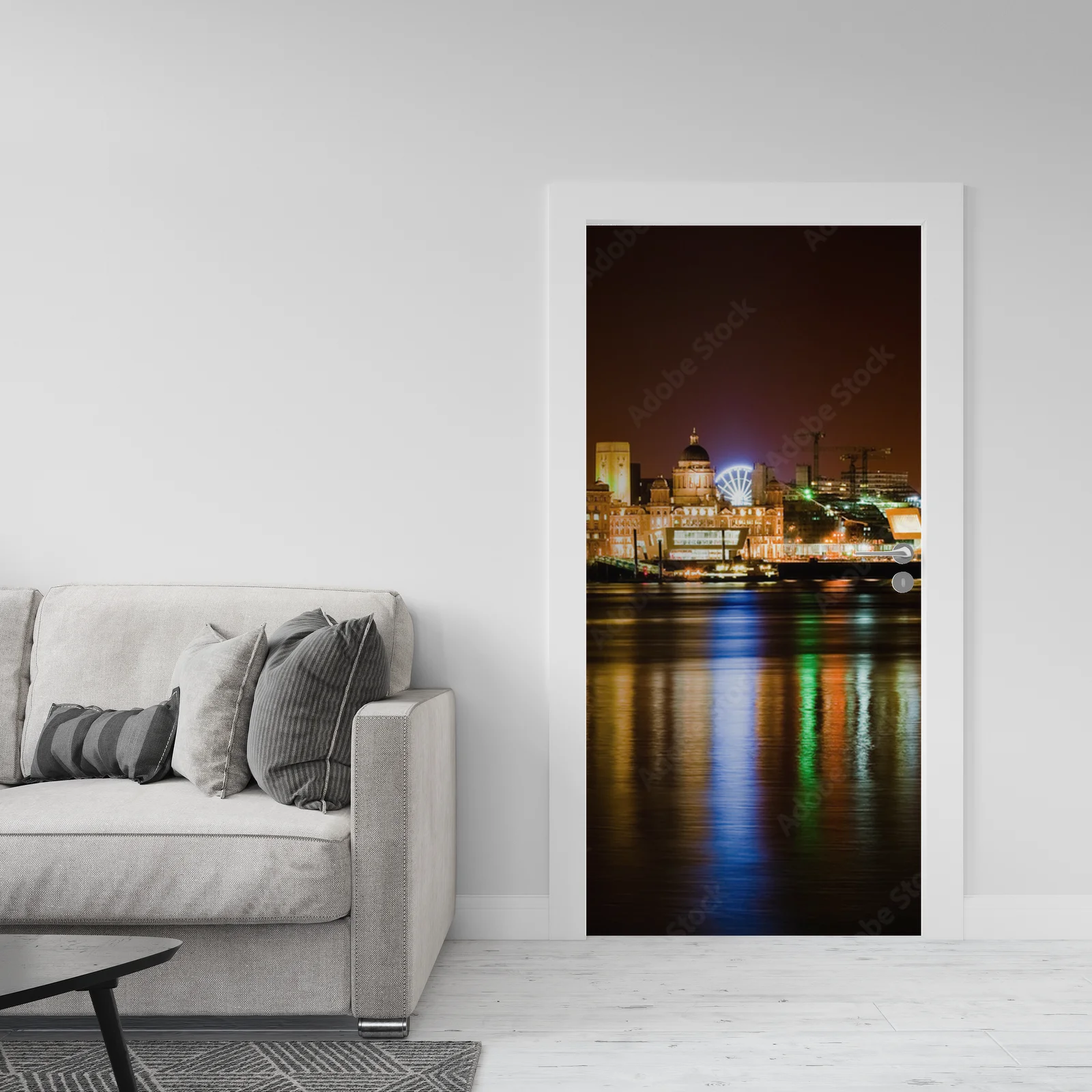 Nocna panorama Liverpoolu w eleganckiej odsłonie