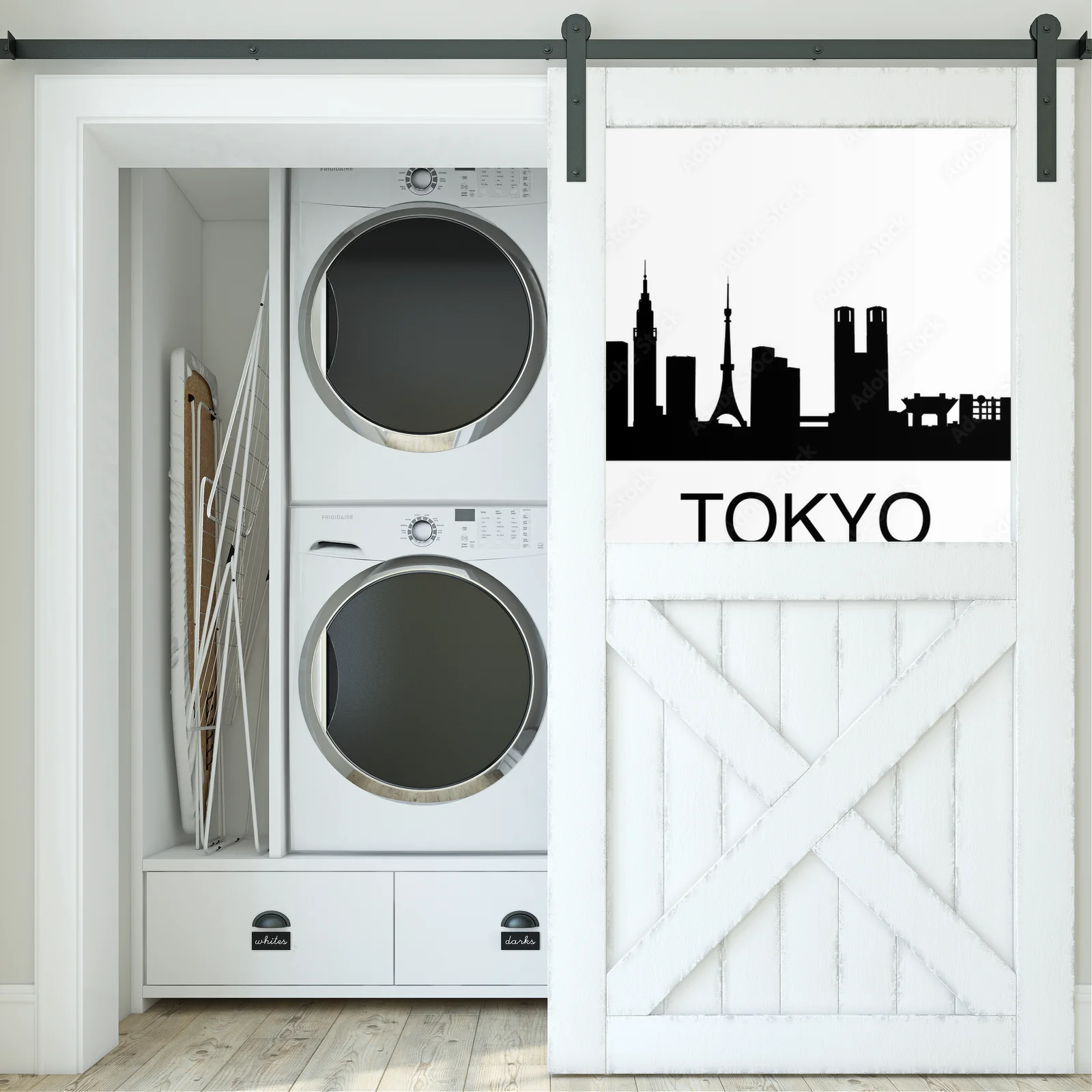 Urok nowoczesnej panoramy Tokio w białych tonach