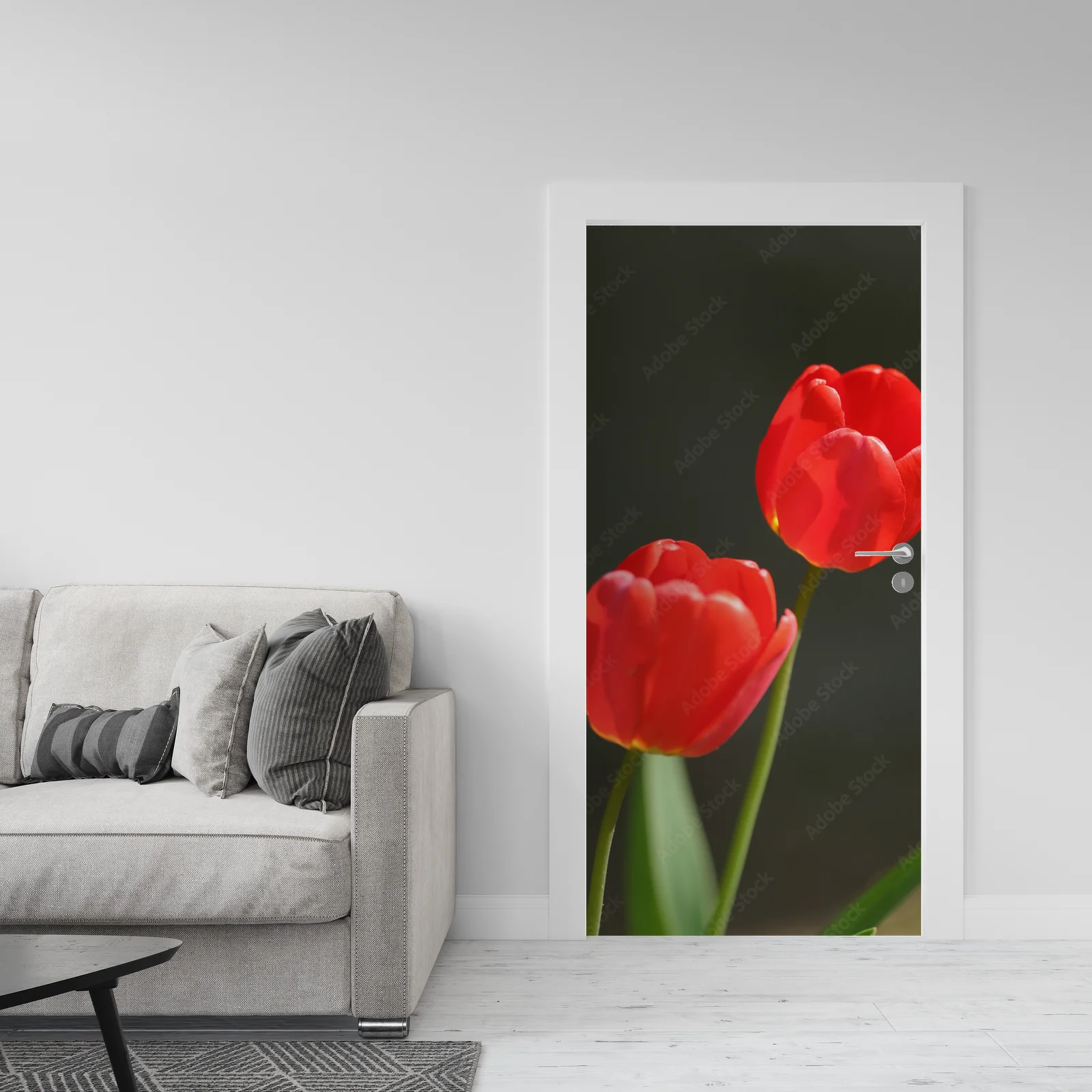 Czerwone tulipany w eleganckim ujęciu
