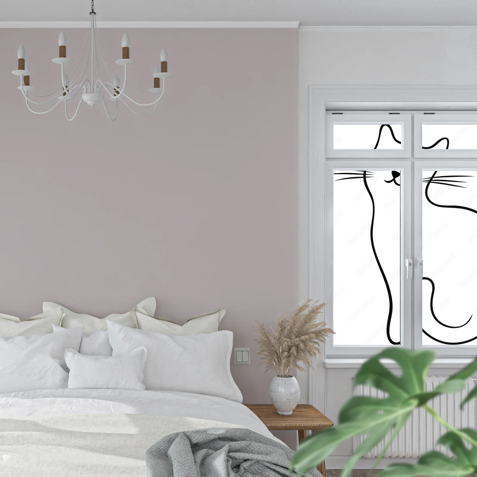 Elegancka sylwetka kota w minimalistycznym stylu
