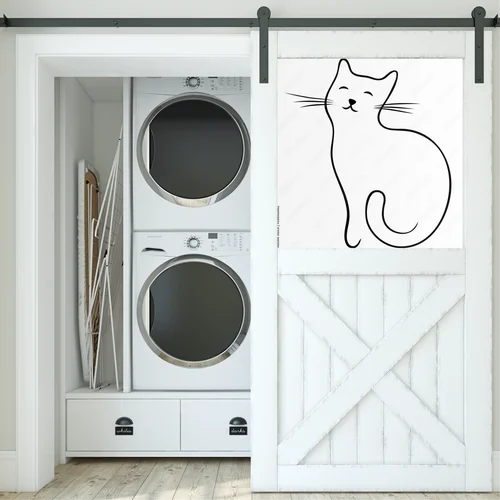 Elegancka sylwetka kota w minimalistycznym stylu