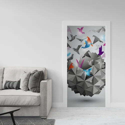 Abstrakcyjna harmonia origami w odcieniach szarości