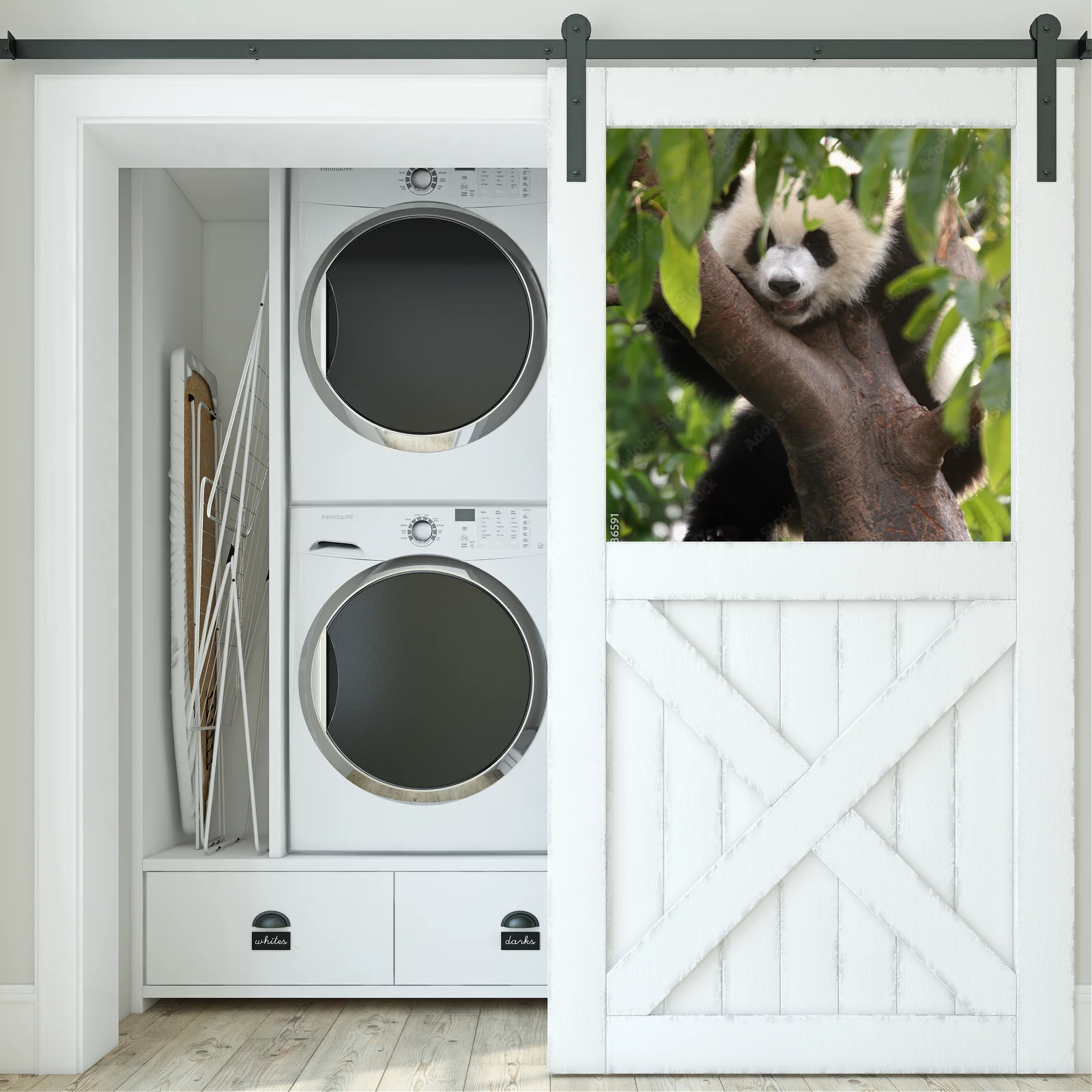 Urocze pandy w eleganckiej ciemnej tonacji