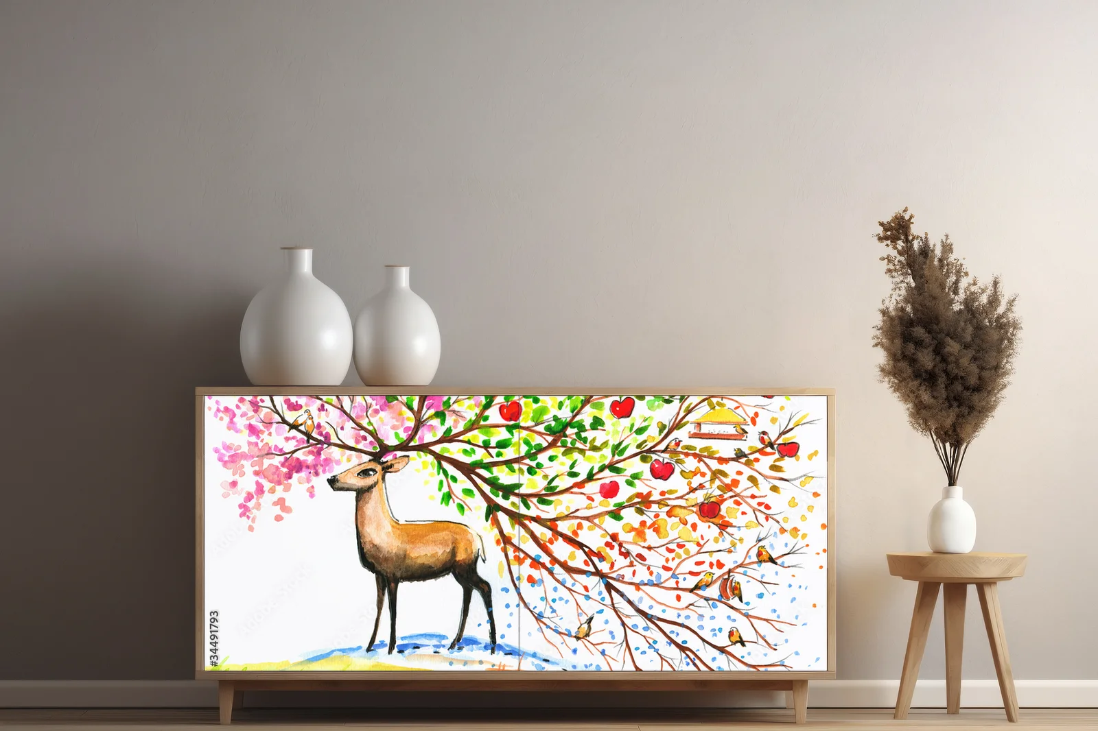 Cztery pory roku w harmonijnej scenerii