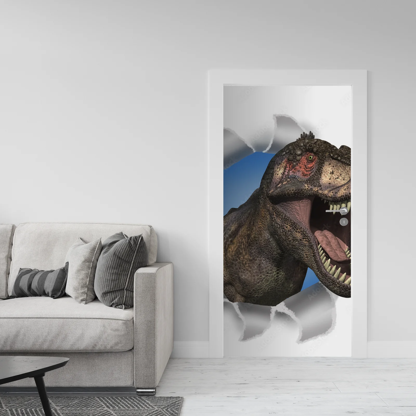 Dinozaur w akcji – moc przygody na białym tle