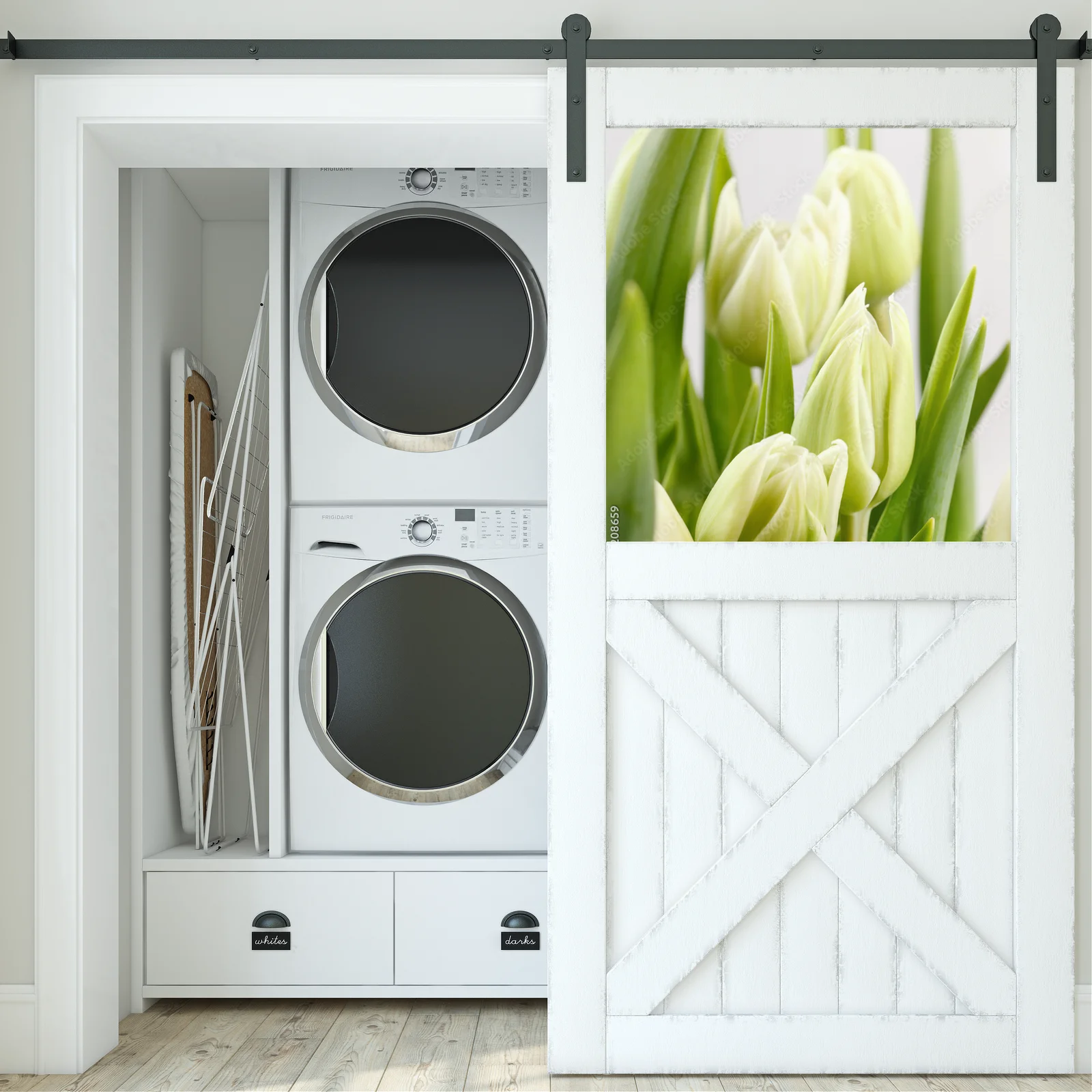 Zielone tulipany w harmonijnych odcieniach