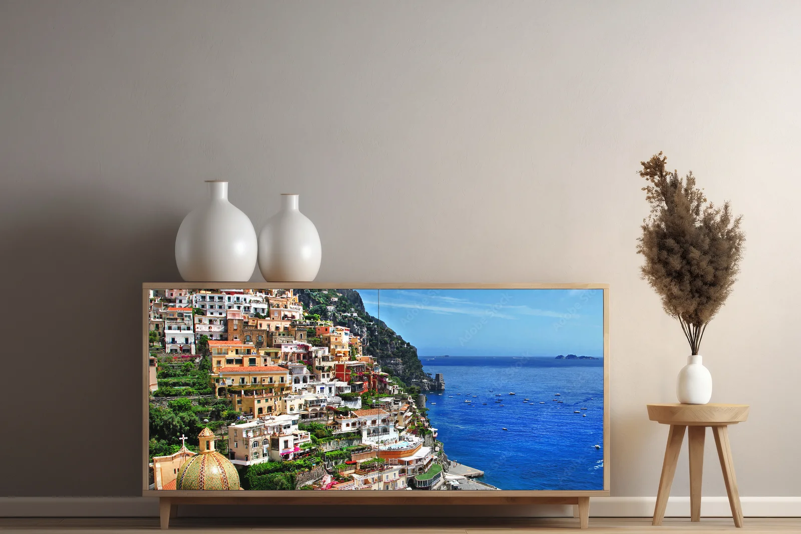 Romantyczne widoki Positano na Amalfi