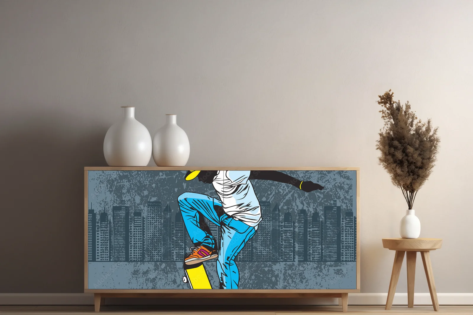 Skateboarding: Młodzieńcza energia w nostalgicznych barwach