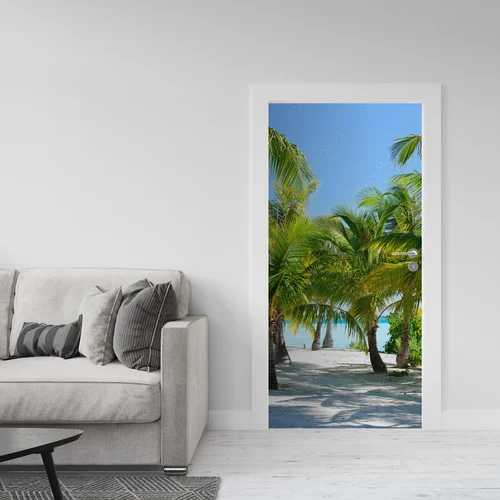 Tropikalna harmonijność palm na plaży