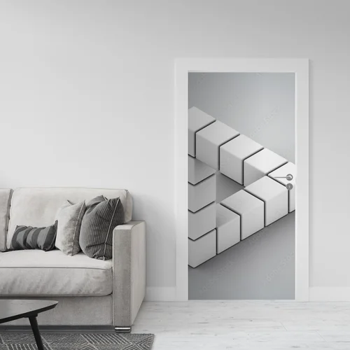Iluzoryczne geometryczne kształty w białych tonach