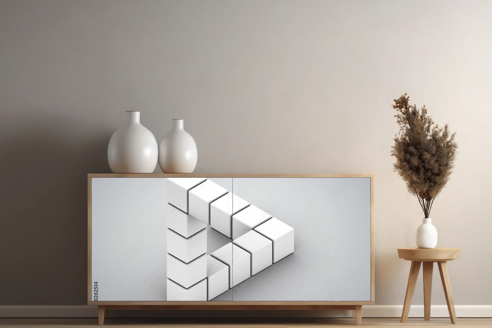 Iluzoryczne geometryczne kształty w białych tonach