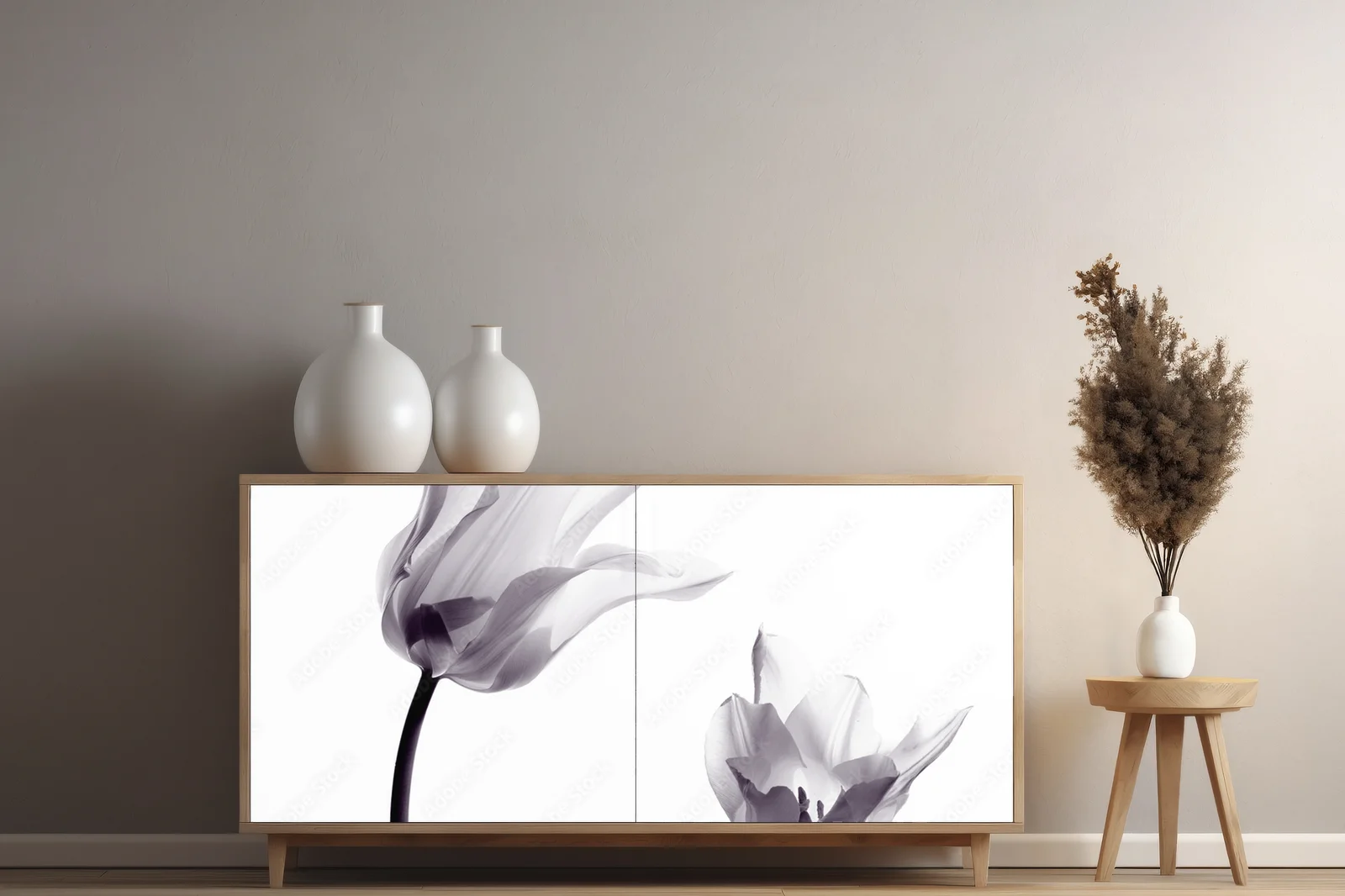 Subtelne tulipany w monochromatycznej harmonii