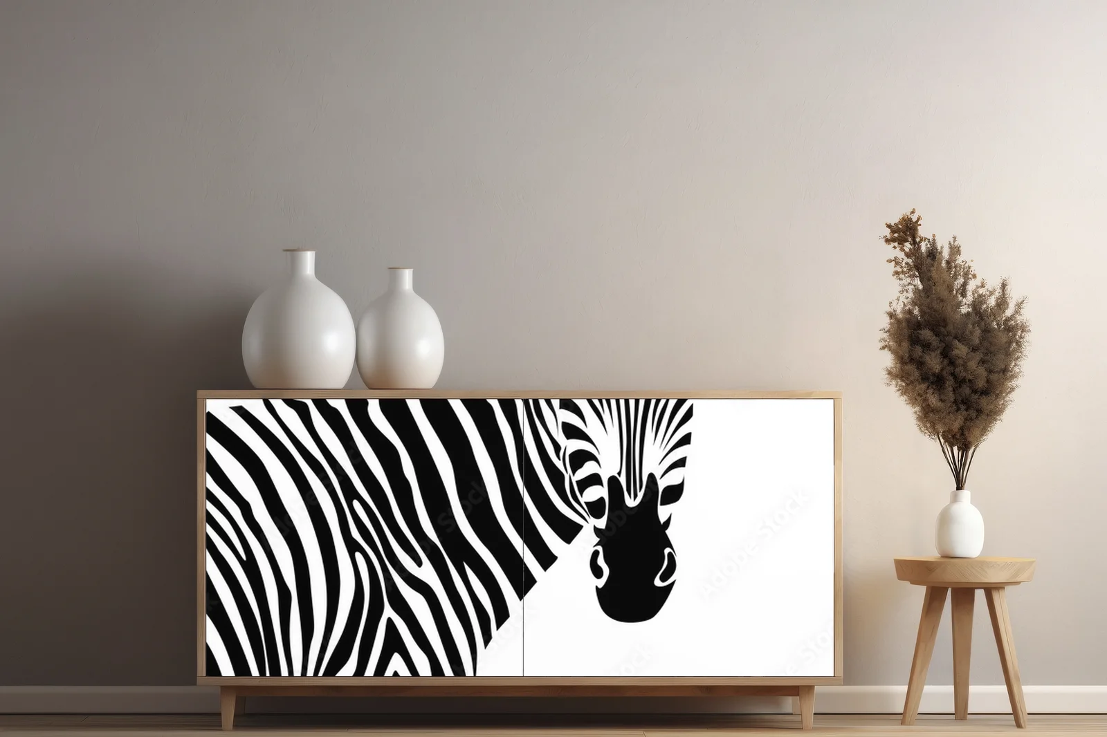 Elegancka zebra w harmonijnym czerni i bieli