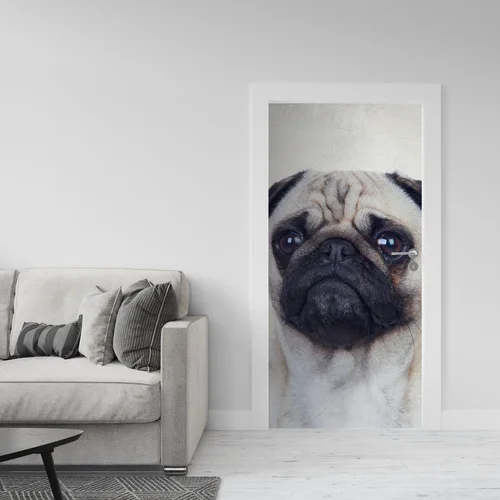 Urocza pug w delikatnych odcieniach bieli