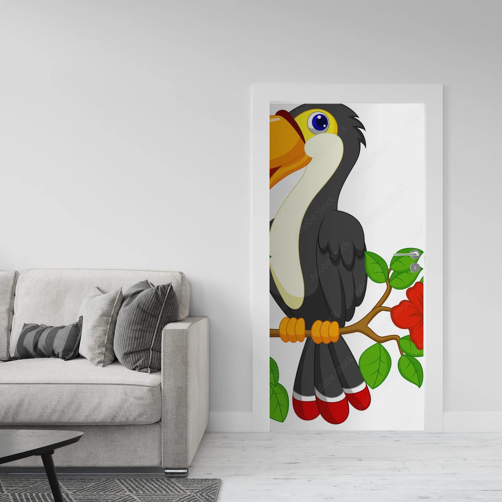 Urokliwy toucan na tle letnich barw
