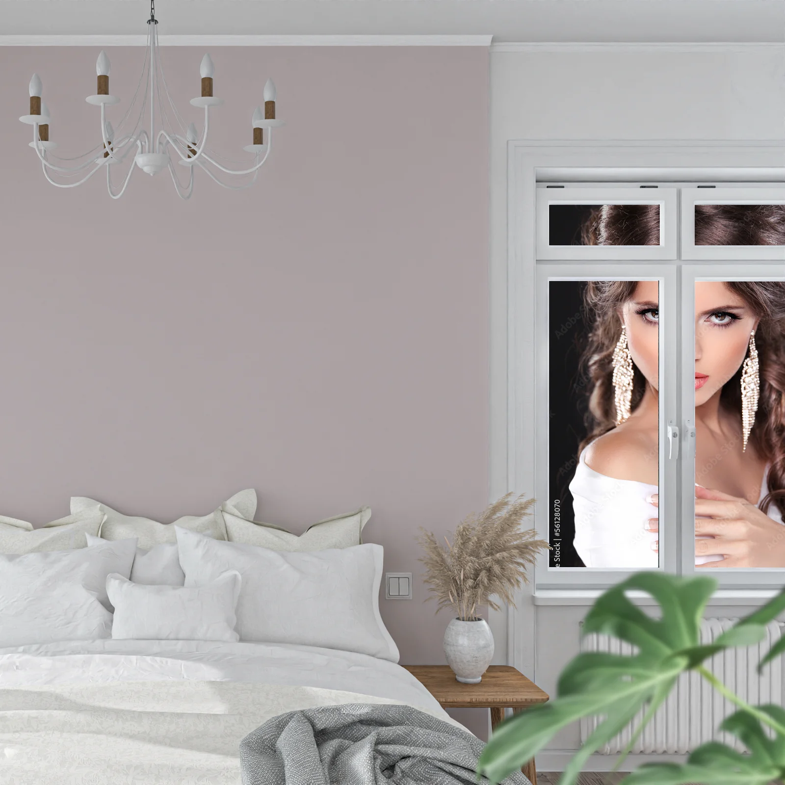 Elegancka modelka w delikatnych odcieniach piękna