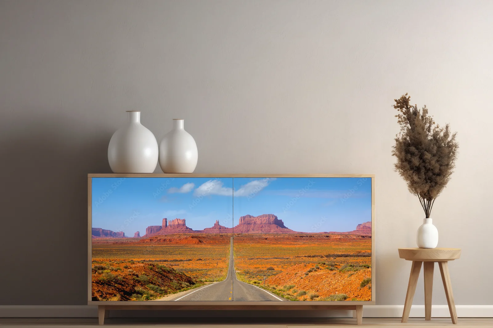 Zachwycający widok na Monument Valley w intensywnych barwach