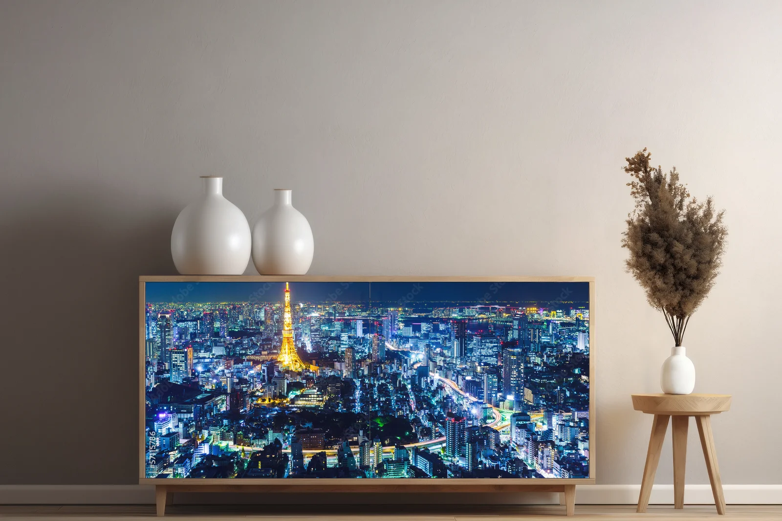 Nocny pejzaż Tokio – magia miasta w blasku świateł