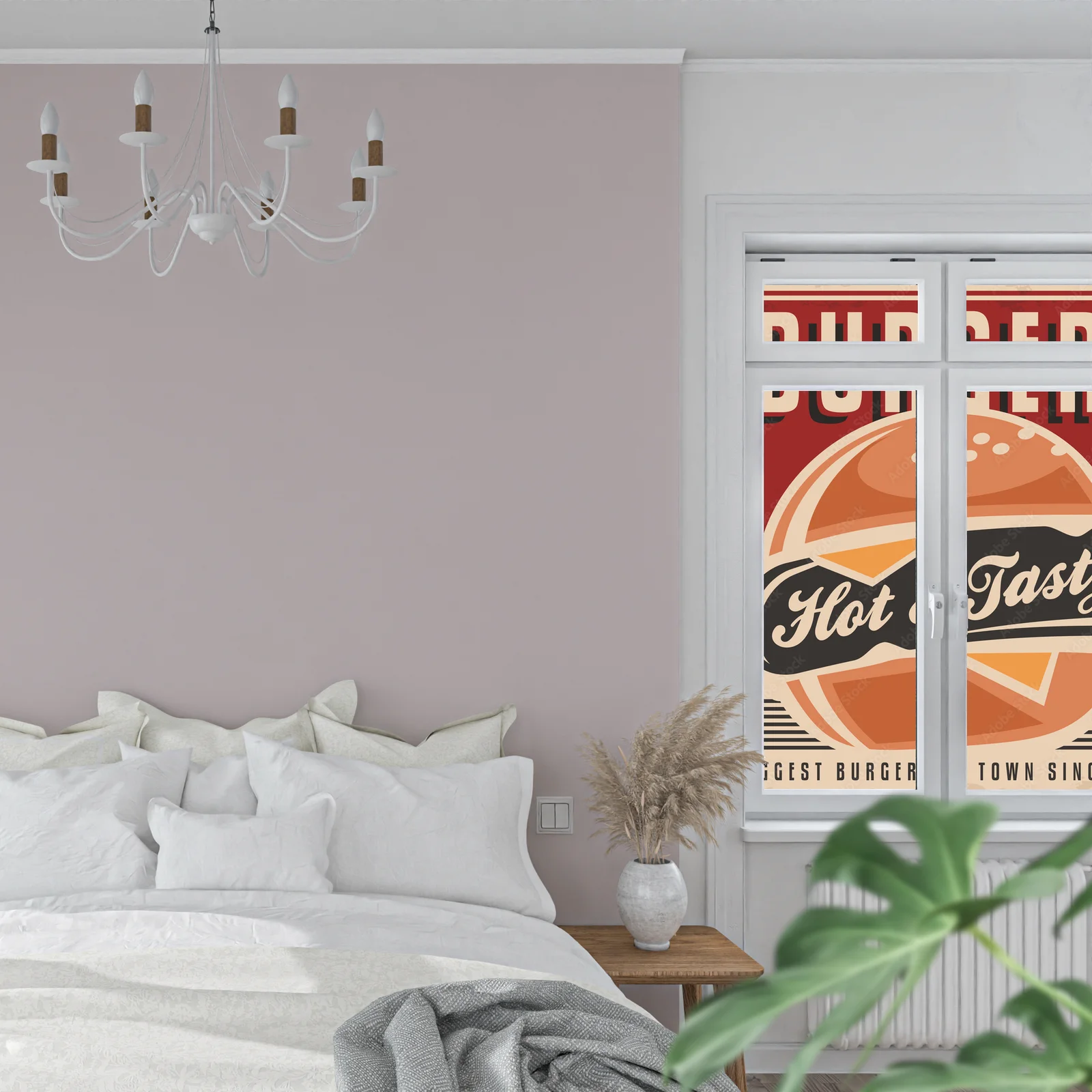 Nostalgiczny plakat burgerowy w stylu retro