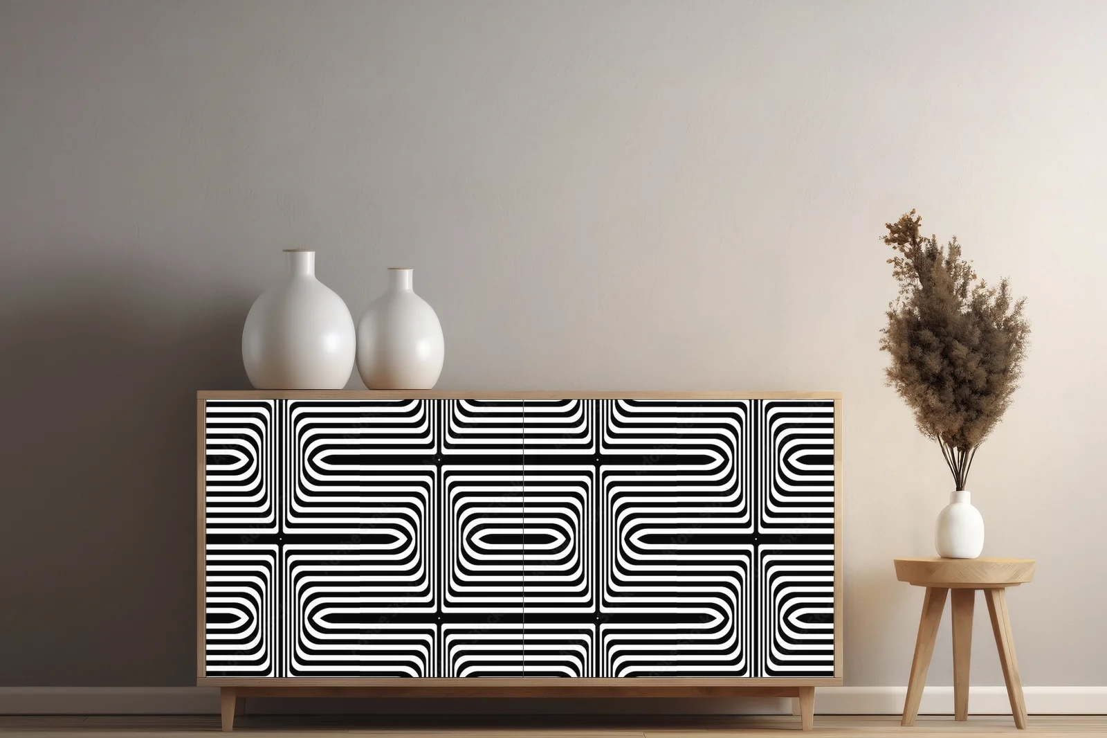Seamless geometric texture w głębokich barwach czerni