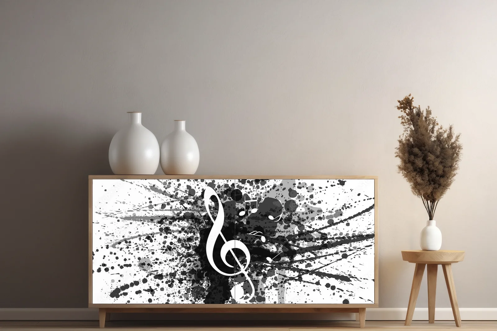 Harmonia dźwięków w monochromatycznej elegancji
