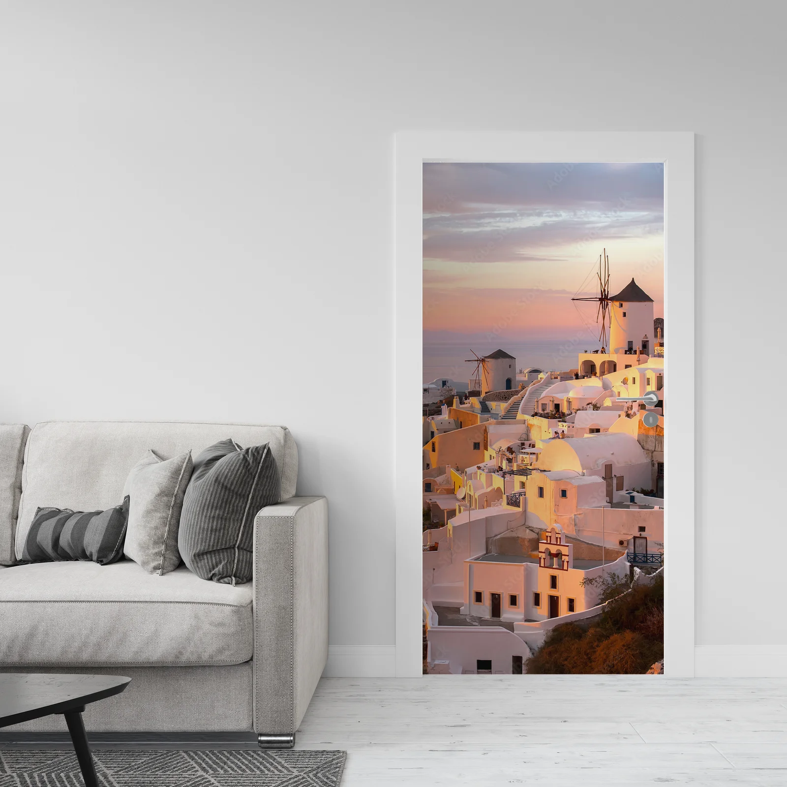 Romantyczna kompozycja w kolorach Santorini
